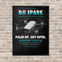 Thumbnail for DJI Spark vertical canvas print - framed - black background