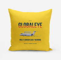 Thumbnail for Saab GlobalEye design on yellow pillow