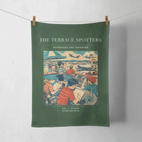 Thumbnail for VINTAGE G4114 - The Terrace Spotters - Designed Towels design on darkgreen