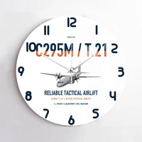 Thumbnail for Airbus C295M T.21 design on white no frame wall clock