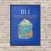 Thumbnail for Bellingham International Airport BLI - Canvas Framed - Blue