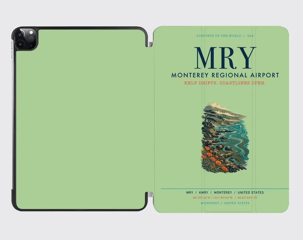 Monterey Regional Airport (MRY) design on light green ipad tablet case
