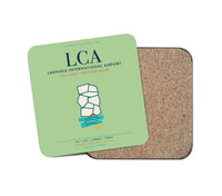 Thumbnail for Larnaka International Airport (LCA) design on light green 1 piece coaster