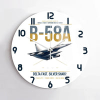 Thumbnail for B-58A Hustler design on white no frame wall clock