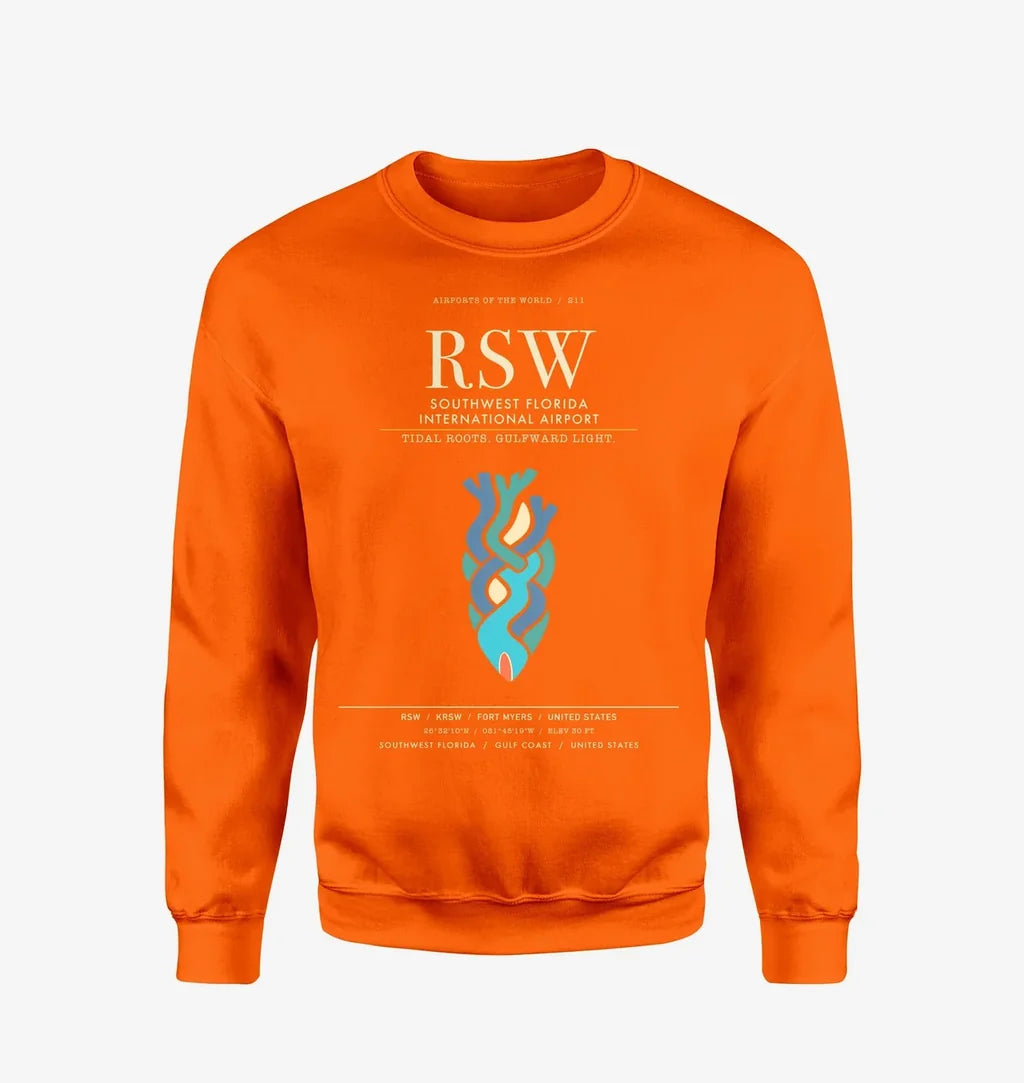 Southwest Florida International Airport RSW Sweatshirt - Orange
