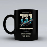 Thumbnail for Boeing 737 MAX 10 double-side print on black ceramic mug