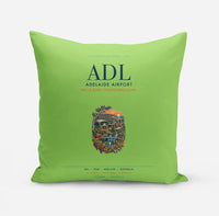 Thumbnail for Adelaide Airport (ADL) design on light green pillow