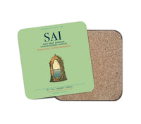 Thumbnail for Siem Reap Angkor International Airport (SAI) design on light green 1 piece coaster