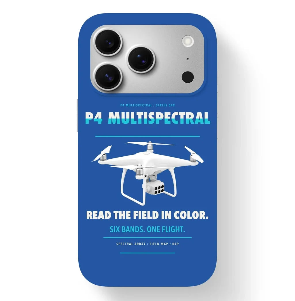 DJI P4 Multispectral Case design on blue iphone case