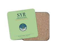 Thumbnail for Syracuse Hancock International Airport (SYR) design on light green 1 piece coaster