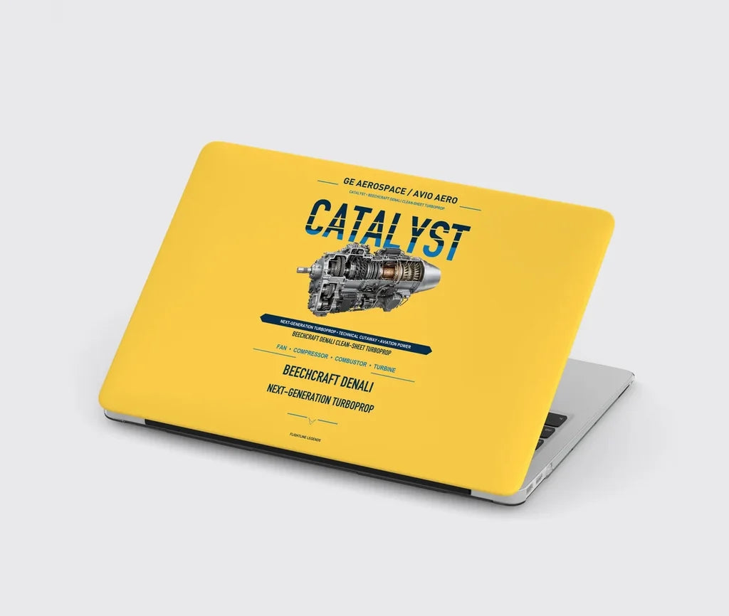 CATALYST design on yellow MacBook case