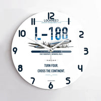 Thumbnail for Lockheed L-188 Electra design on white no frame wall clock