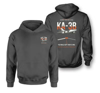 Thumbnail for KA-3B Skywarrior design on dark gray double-side hoodie, double-side print