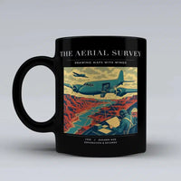 Thumbnail for VINTAGE G4031 - The Aerial Survey - Ceramic Mug design on black