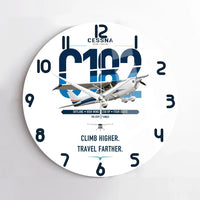 Thumbnail for Cessna 182 Skylane design on white no frame wall clock