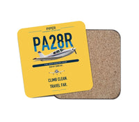 Thumbnail for Piper PA-28R Arrow III design on yellow 1 piece coaster
