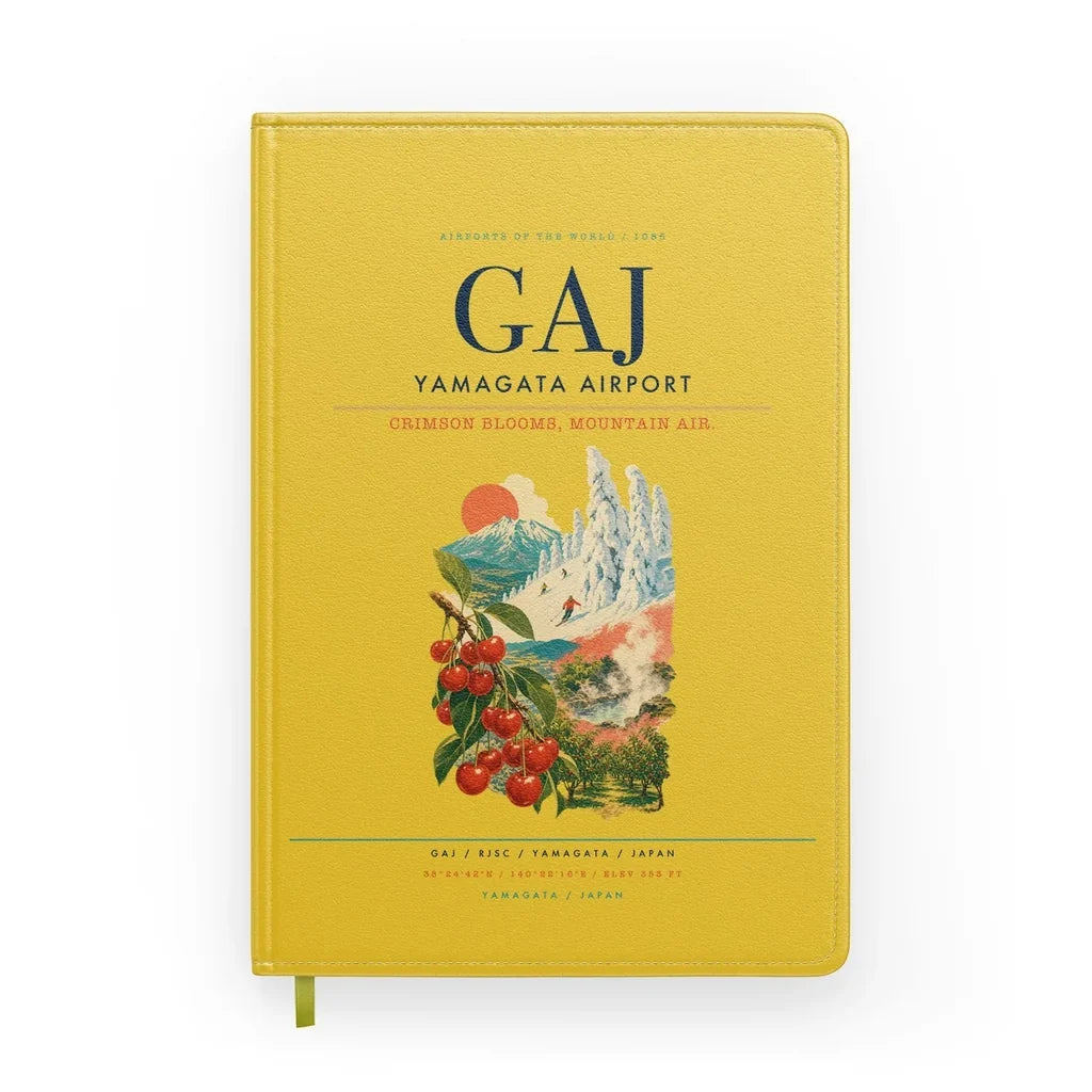 Yamagata Airport (GAJ) design on yellow notebook