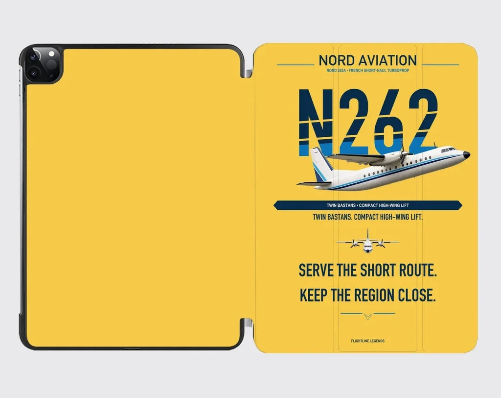 Nord 262A design on yellow ipad tablet case