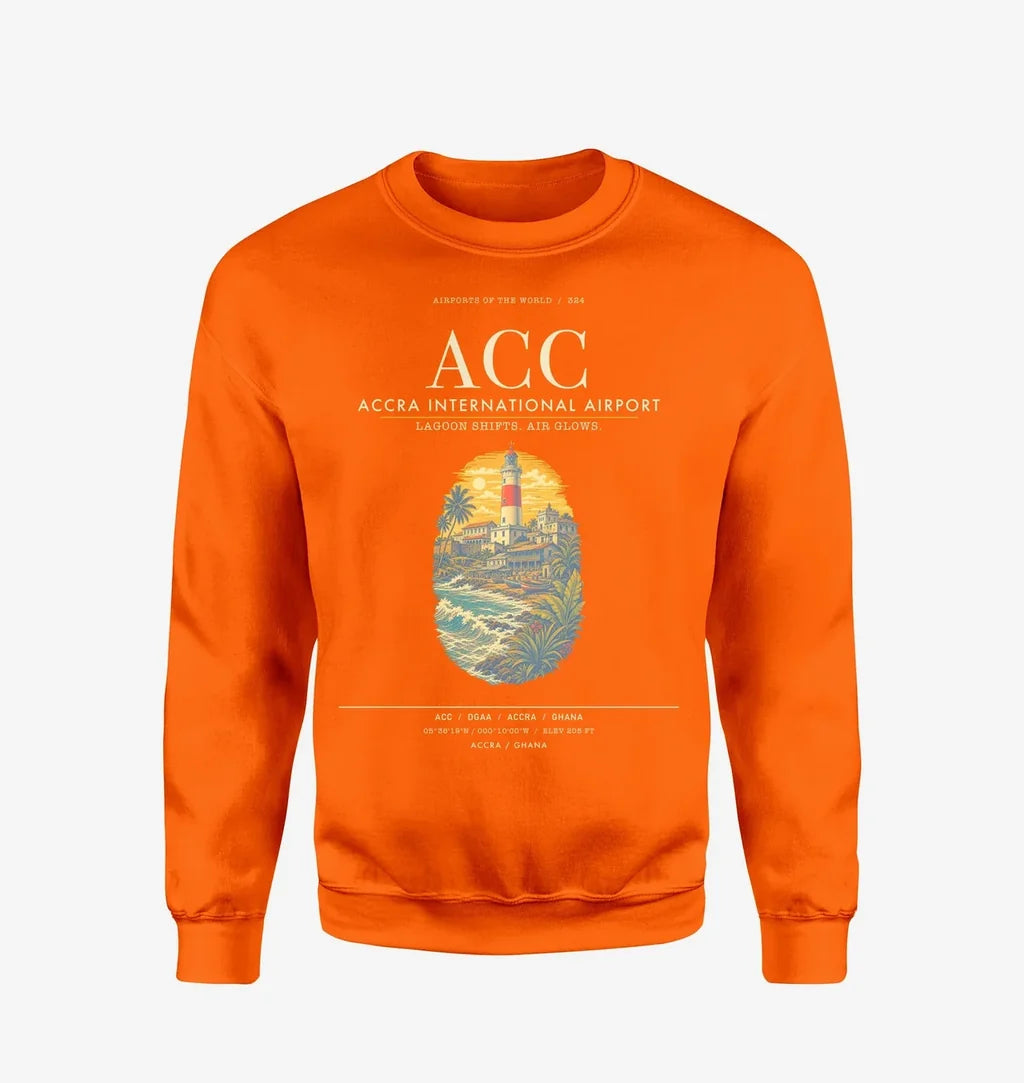 Accra International Airport ACC Sweatshirt - Orange