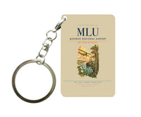 Thumbnail for Monroe Regional Airport (MLU) design on beige key chain