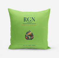 Thumbnail for Yangon International Airport (RGN) design on light green pillow