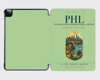 Thumbnail for Philadelphia International Airport (PHL) design on light green ipad tablet case