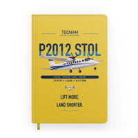 Thumbnail for Tecnam P2012 STOL design on yellow notebook
