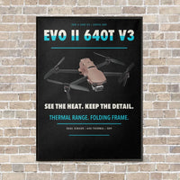 Thumbnail for Autel EVO II Dual 640T V3 vertical canvas print - framed - black background