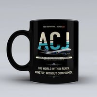 Thumbnail for ACJ330neo Mug design on black airbus
