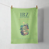 Thumbnail for Ibiza Airport (IBZ) design on light green towel