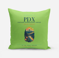 Thumbnail for Portland International Airport (PDX) design on light green pillow