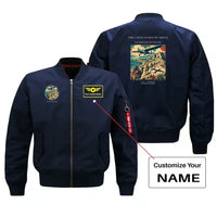 Thumbnail for VINTAGE G4332 - The Caravan Route Above - Bomber Jacket design on blue+name