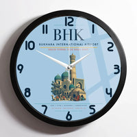 Thumbnail for Bukhara International Airport BHK Wall-Clock Framed - Light Blue