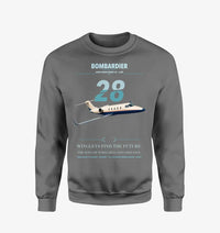 Thumbnail for Bombardier Learjet 28 design on gray sweatshirt