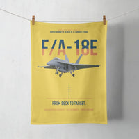 Thumbnail for F-A-18E Super Hornet Block III From Deck To Target design on yellow towel