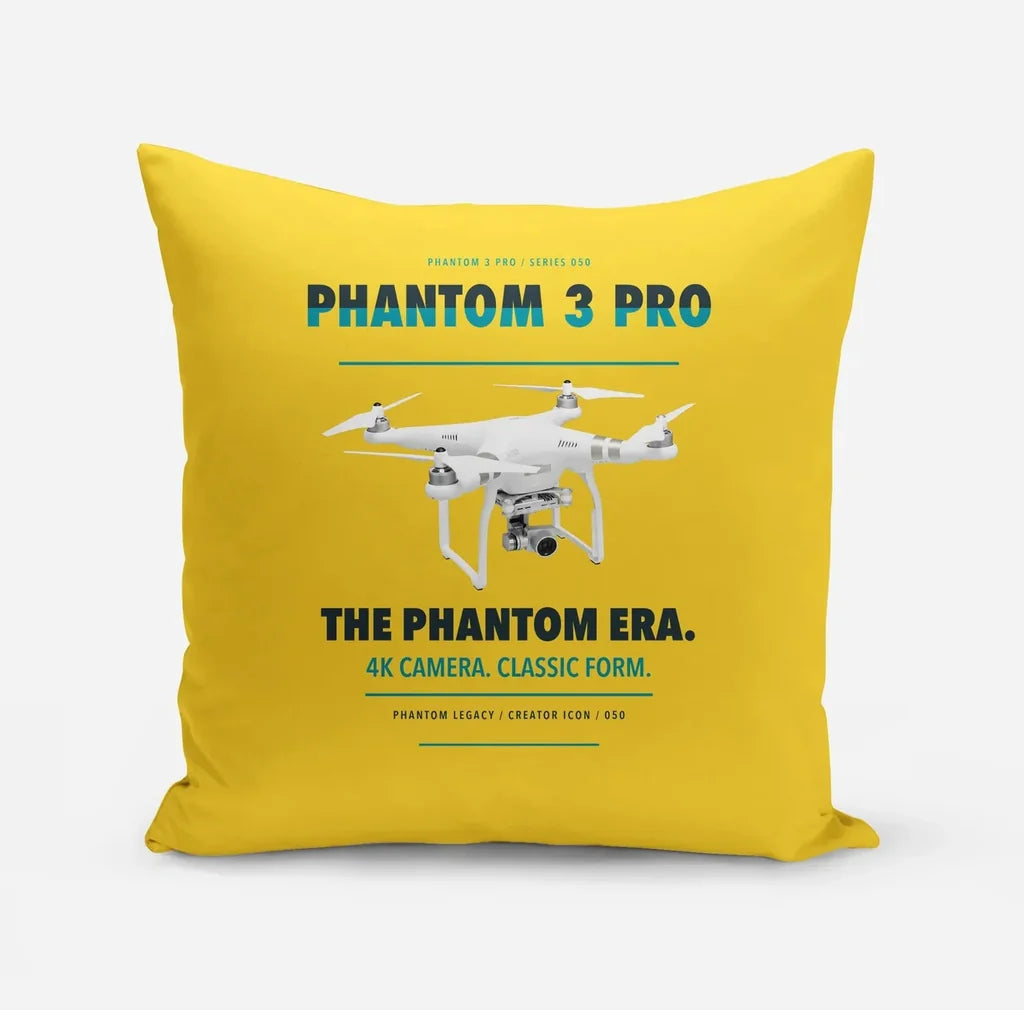 DJI Phantom 3 Professional design on yellow pillow