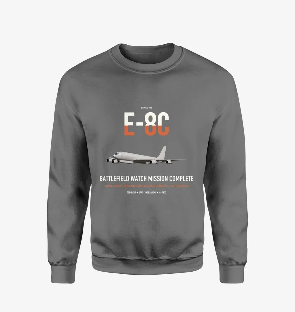 E-8C Joint STARS design on gray sweatshirt