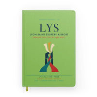 Thumbnail for Lyon-Saint Exupéry Airport (LYS) design on light green notebook
