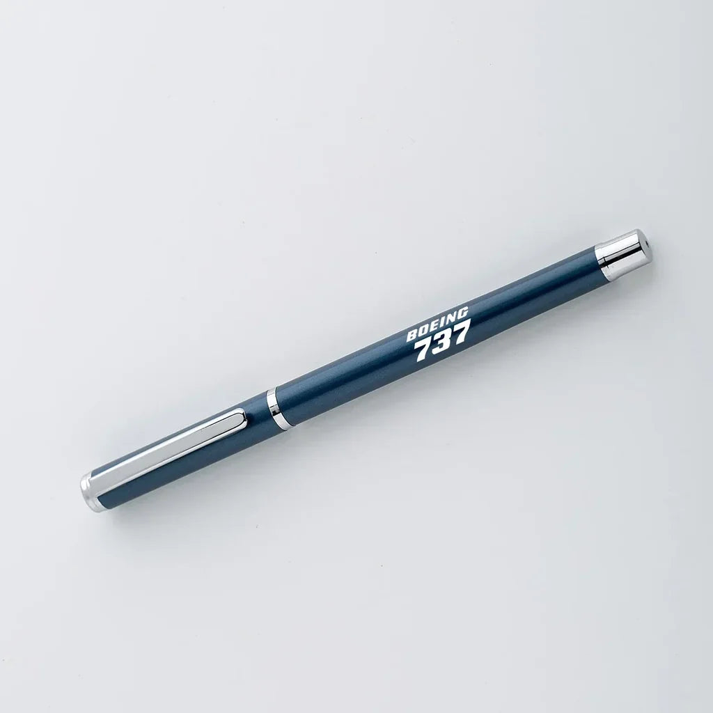 Boeing 737 & Text ballpen - dark blue