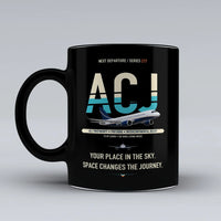 Thumbnail for ACJ TwoTwenty Mug design on black airbus