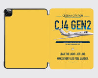 Thumbnail for Cessna Citation CJ4 Gen2 design on yellow ipad tablet case
