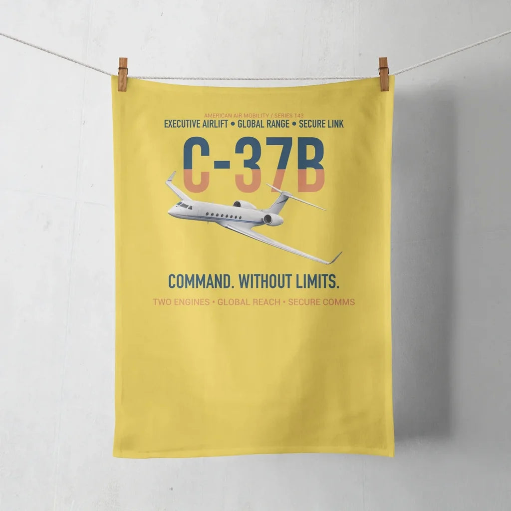 C-37B Global Command Link design on yellow towel