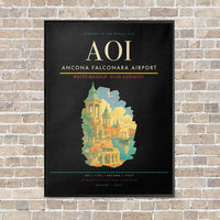 Thumbnail for Ancona Falconara Airport AOI - Canvas Framed - Black