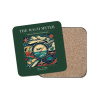 Thumbnail for The Mach Meter - Designed Coasters design on dark green 1-piece