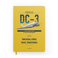 Thumbnail for Douglas DC-3 design on yellow notebook