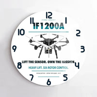Thumbnail for Inspired Flight IF1200A design on white no frame wall clock