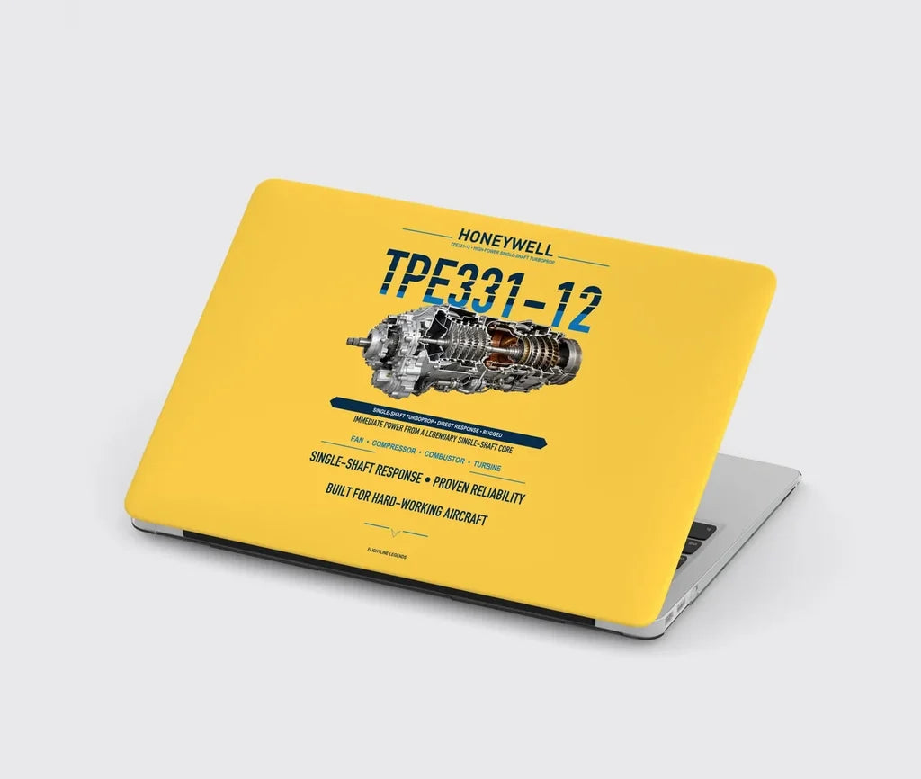 TPE331-12 design on yellow MacBook case