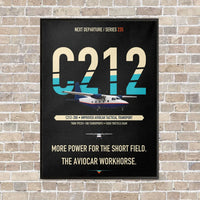 Thumbnail for CASA C-212-200 Aviocar vertical canvas print - framed - black background