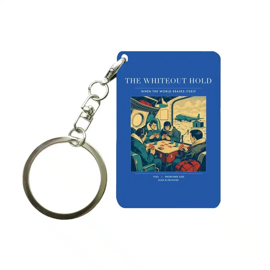 VINTAGE G4359 - The Whiteout Hold - Designed Key Chain design on blue