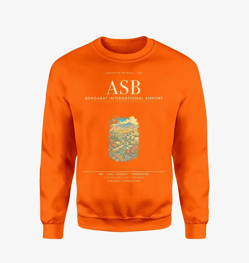 Ashgabat International Airport ASB Sweatshirt - Orange